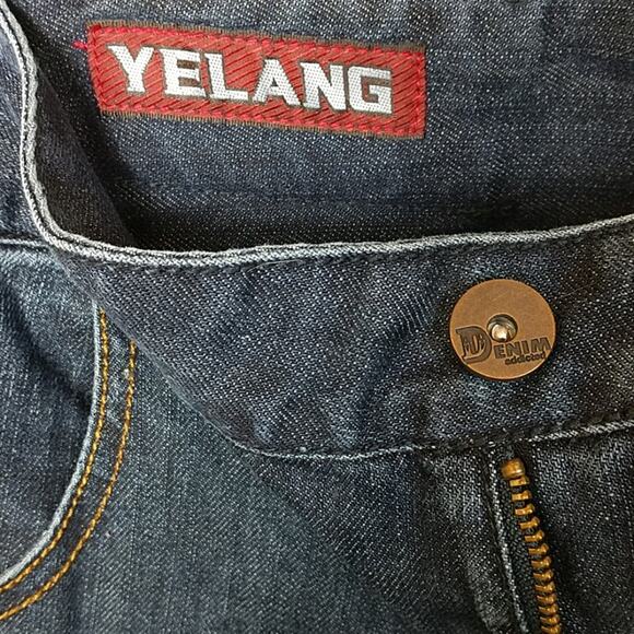 Wild Wolf Yelang Chinese Dark Wash Midrise Straight Leg Jeans size 27 - Picture 10 of 13